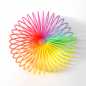 Preview: Regenbogenspirale bunte Springfeder Ø 7,5 x 6,3 cm