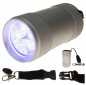 Preview: Pfiffige LED Taschenlampe mit 5 LEDs in mattsilber inkl. Lanyard