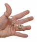 Preview: 10 X Mini Handschellen Fingerhandschellen Metall mit Schlüssel JGA Party Set
