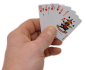 Preview: Mini Kartenspiel 2er Set kleine Spielkarten für Reise / Urlaub Karten Spiel winzig 54 x 36 mm