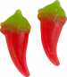 Preview: Scherz Gummis CHILIS Fruchtgummis Peperoni 5er SET Achtung Extra SCHARF
