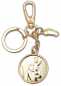 Preview: † St. Christophorus Metall Schlüsselanhänger Gold/glänzend + Auto mit Karabinerhaken,ca. 4 cm †
