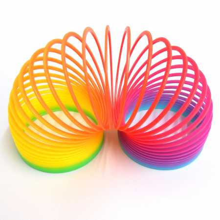 Regenbogenspirale bunte Springfeder Ø 7,5 x 6,3 cm