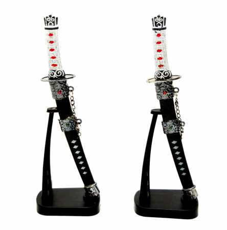 2 X Brieföffner Samurai Schwert Ständer Messer Schwert Samuraischwert Ninja