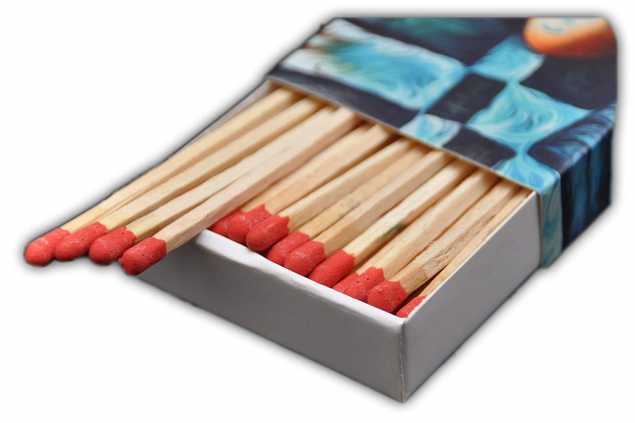 XL Streichholzschachteln Kunst Motive: 8 x 50er Packungen / 10cm Kunstdruck modern Streichhölzer Zündhölzer