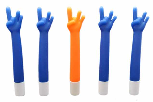 Kugelschreiber HÄNDE 10er Pack OK-Zeichen Kulis cooles Büro Set
