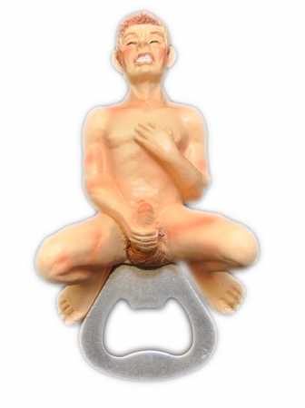 Hardcore Flaschenöffner nackter Mann masturbiert magnetisch Gay Öffner 12 cm