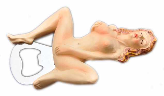 Hardcore Flaschenöffner nackte Frau masturbiert magnetisch Öffner 12 cm