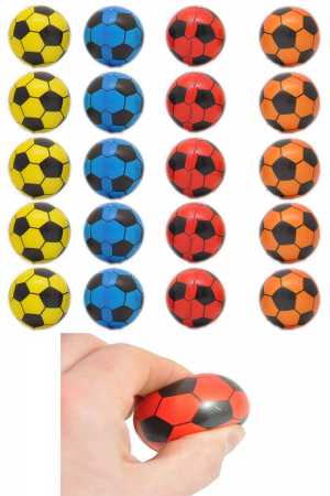 Fußball 20 Stück / weich / Antistress / Softball Mix Farben Ø 4 cm Ball