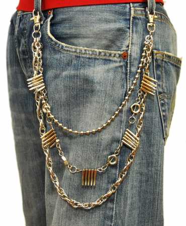 Hosenkette Stacheln Schlüsselkette für Punker BMX Biker Moto-X Schlüssel Kette