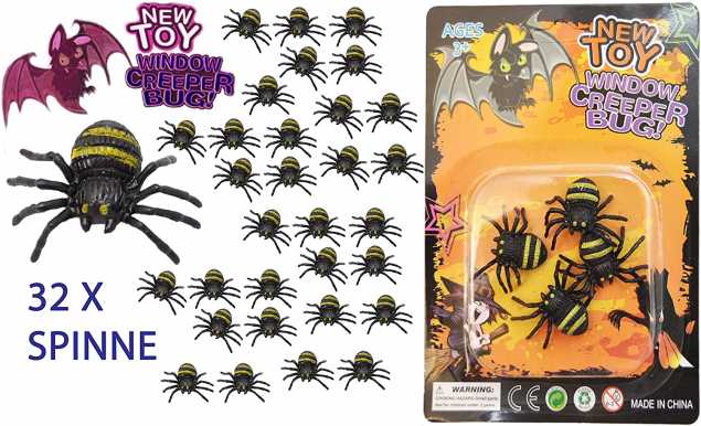 32 Stück EKEL Spinnen/Grusel Halloween Dekoration Set