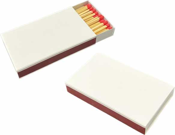 2 Schachteln Riesen Zündhölzer OHNE Druck White Label ideal für Kamin Sicherheitszündhölzer 90 Streichhölzer, 95m