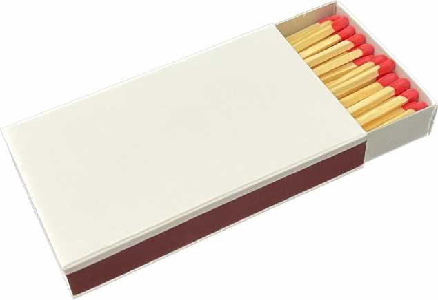2 Schachteln Riesen Zündhölzer OHNE Druck White Label ideal für Kamin Sicherheitszündhölzer 90 Streichhölzer, 95m