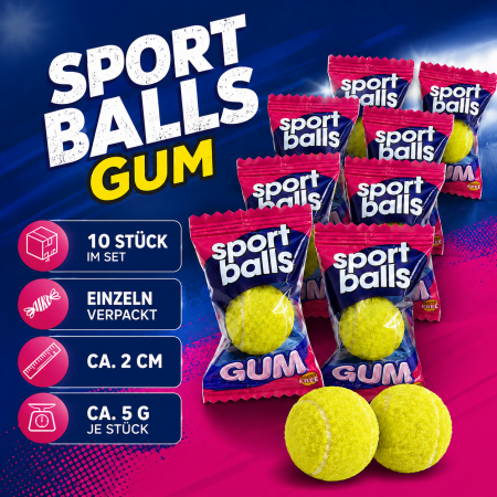 Tennisball KAUGUMMI 10er Pack Tennis Bälle mit Fruchtfüllung