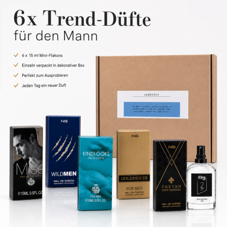 Trend Düfte: Set X 6 (sechs) Parfüm für Herren 15 ML jedes einzeln in Box Zerstäuber Spray - Kopie