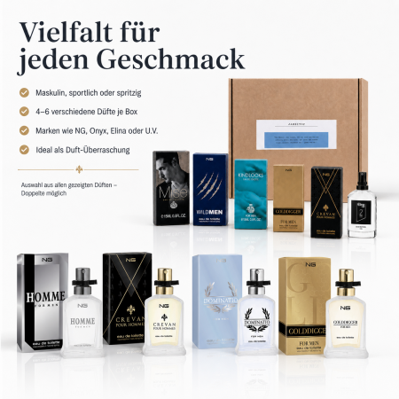 Trend Düfte: Set X 6 (sechs) Parfüm für Herren 15 ML jedes einzeln in Box Zerstäuber Spray - Kopie