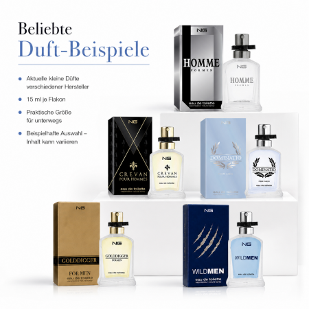 Trend Düfte: Set X 6 (sechs) Parfüm für Herren 15 ML jedes einzeln in Box Zerstäuber Spray - Kopie