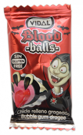 Blood Balls KAUGUMMI 10er Pack Vampir Blut Bälle mit saurer flüssiger Füllung