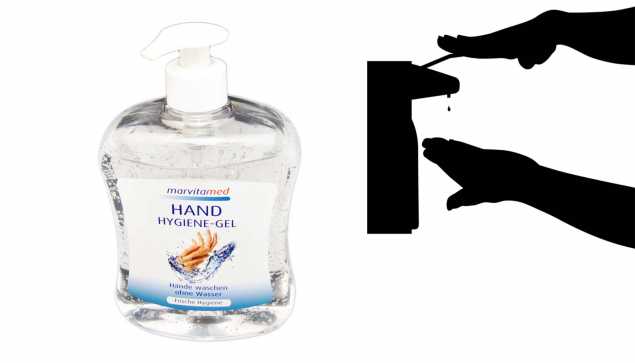 650 ML Marvita med Hand Hygiene Gel 63% Ethanol antibakteriell Tisch Spender (EUR 19,92 / L)