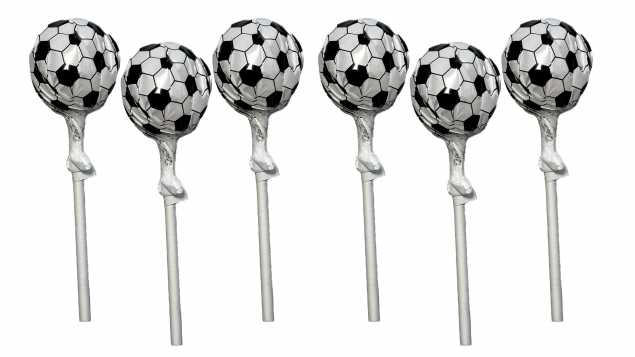 Fußball Lutscher 10 Stück / 170 Gramm in Deutschland Farben (schwarz/rot/gold) - Fußball