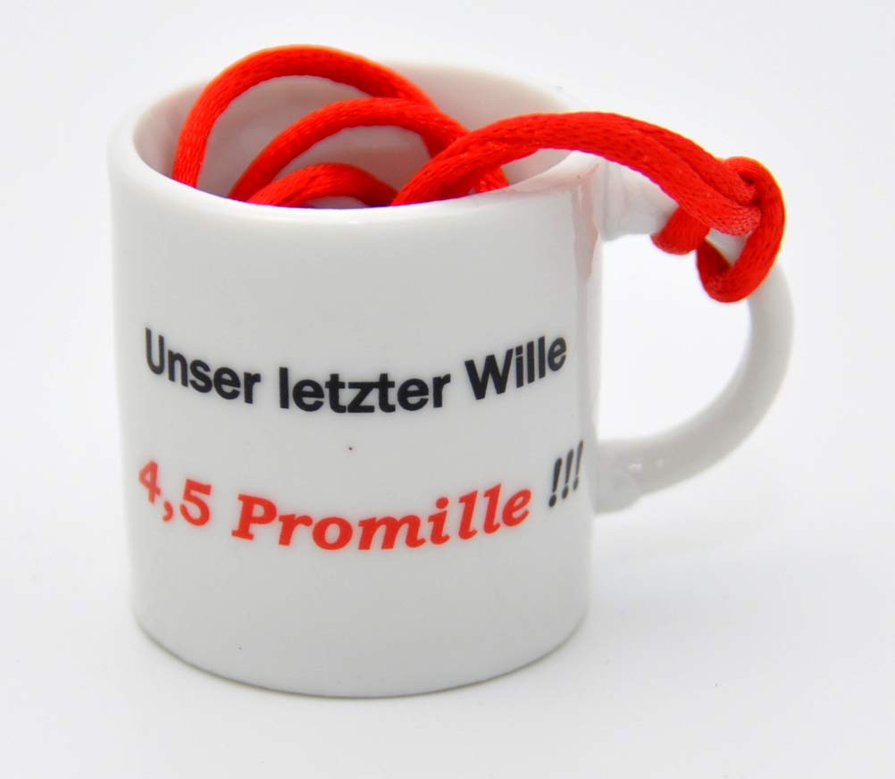 8 X Krug Zum Umhangen 2 Cl Mit Saufspruch