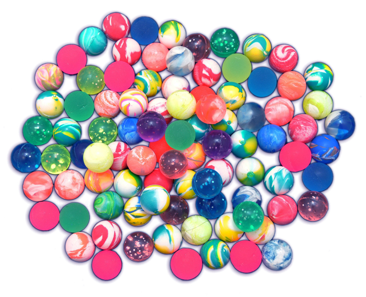 25 Stück Flummi Dopsball ca 20 mm bunte Mischung Hüpfball # 95044 