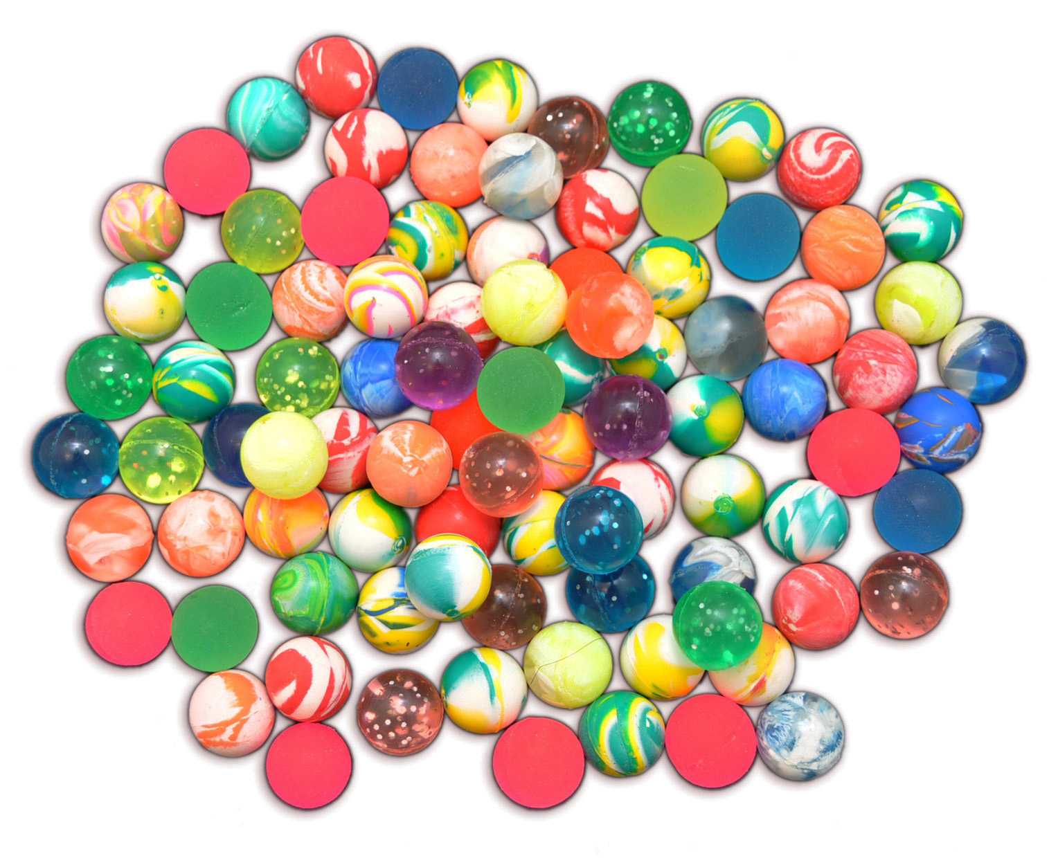 90 Flummis 20mm Flummi Springball Gummiball Hüpfball Mitgebsel Tombola