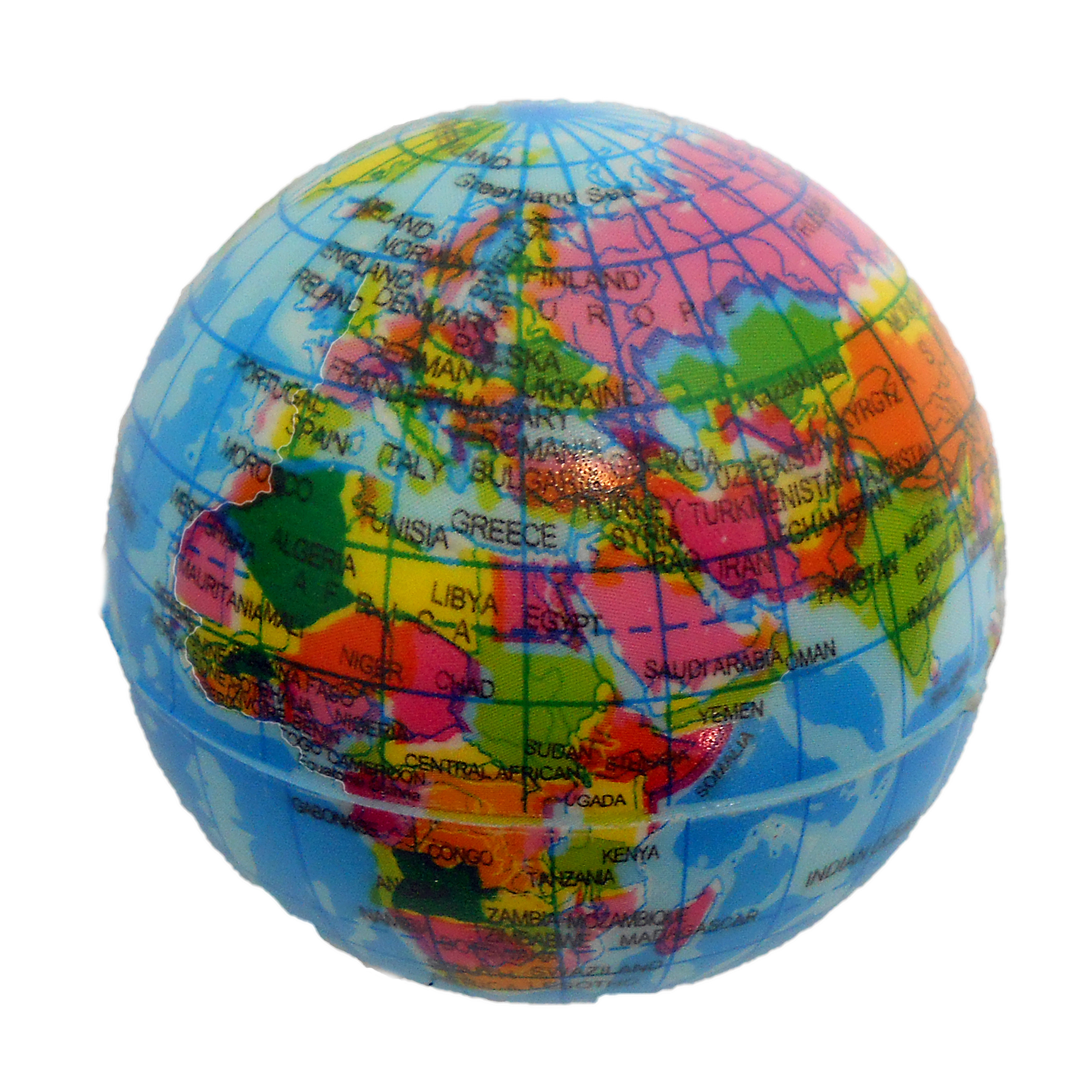 1 Stk Erde Weltkugel Globus Weltkarte weicher Entspannung Schaumstoffball; 