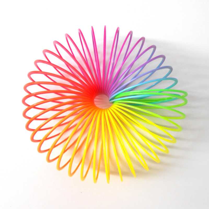Regenbogenspirale bunte Springfeder Ø 7,5 x 6,3 cm