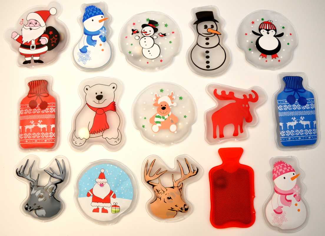 jameitop® 5er Set Taschenwärmer Handwärmer Christmas Wärmflasche