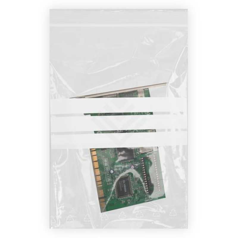 100 Druckverschlußbeutel 50my transparent 100x150mm mit Stempelfeld ZIP-Beutel Schnellverschlußbeutel