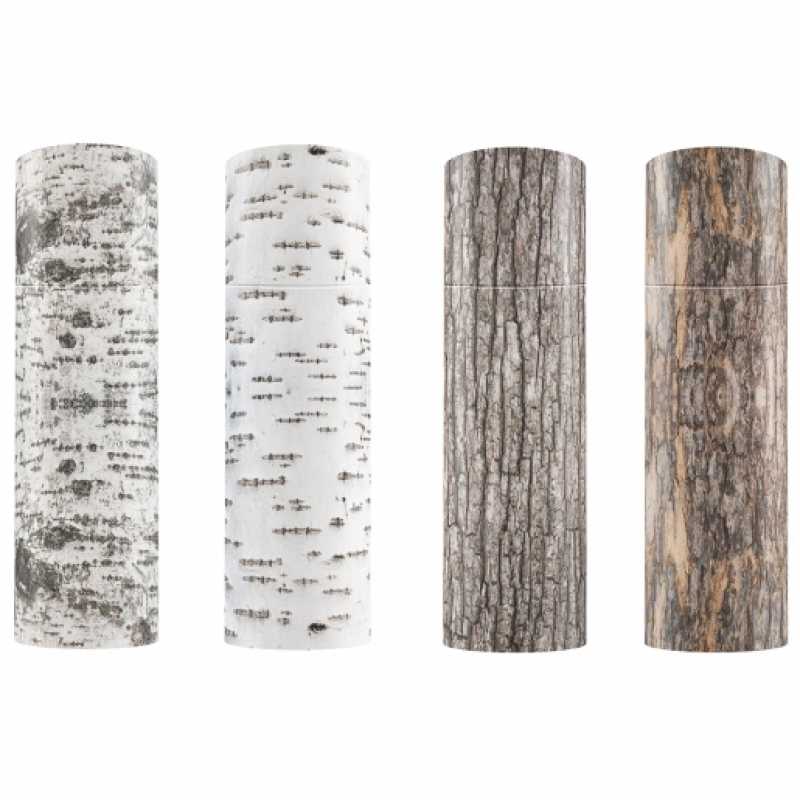 4 x 75er Rund-Packungen XXL Kaminstreichhölzer, 20cm, Verpackung im Baumrindendesign + 1 x Schachtel Nostalgie Streichhölzer Zündhölzer