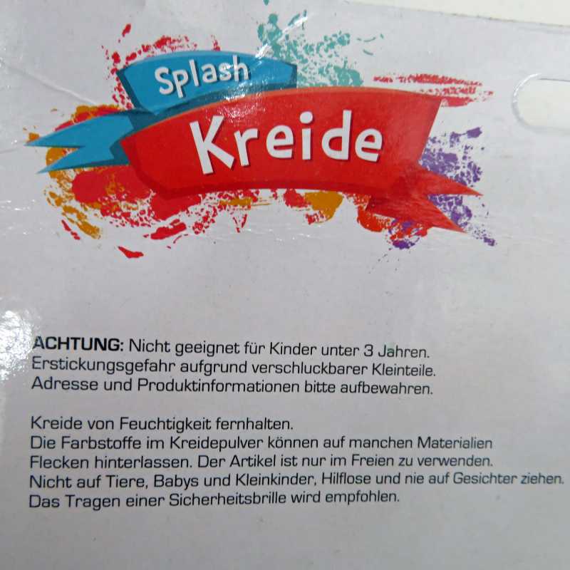 6x Kreidebombe Splash Kreide Kreidesäckchen Wurfkreide bis zu 200x verwendbar