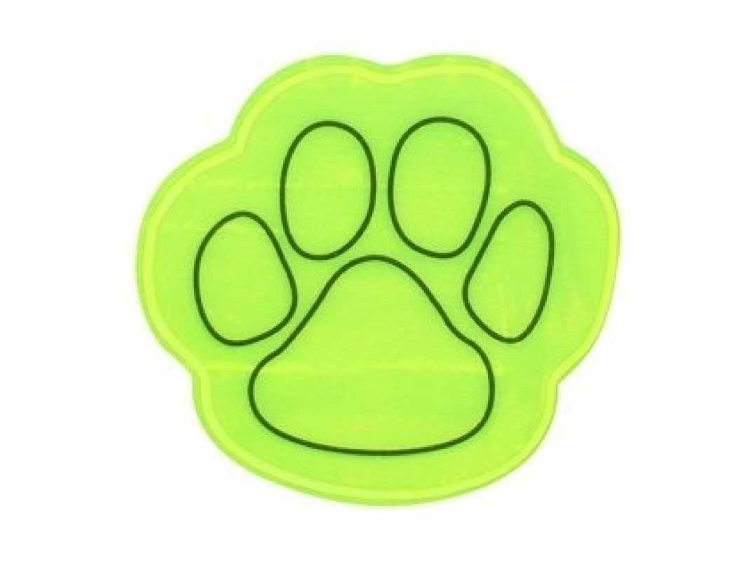 10 Stück reflektierende Tatzen Sticker / Aufkleber Reflektor für Kinder Schulranzen / Rad Auto