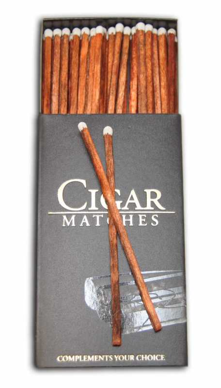 Luxus Zigarren Streichhölzer 35 Stück Gold Pack 10CM Rot-Braune Hölzer/Weißer Kopf