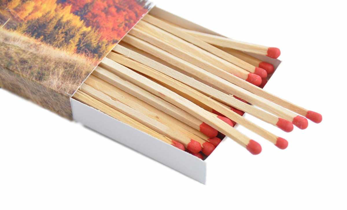 XL Streichhölzer 225 Stück - Herbst 5 Packungen á 45 Zündhölzer 10 cm lang tolle Landschaft Motive