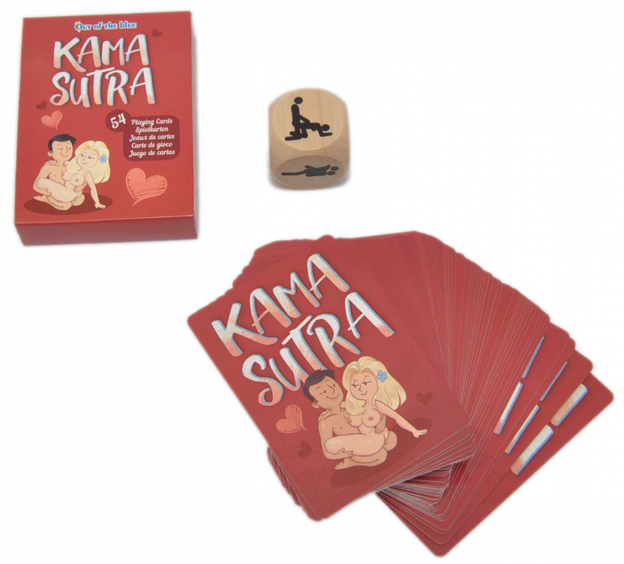 Sexy Kamasutra SET - Kartenspiel 54 Blatt + Liebes Würfel - Sex Game