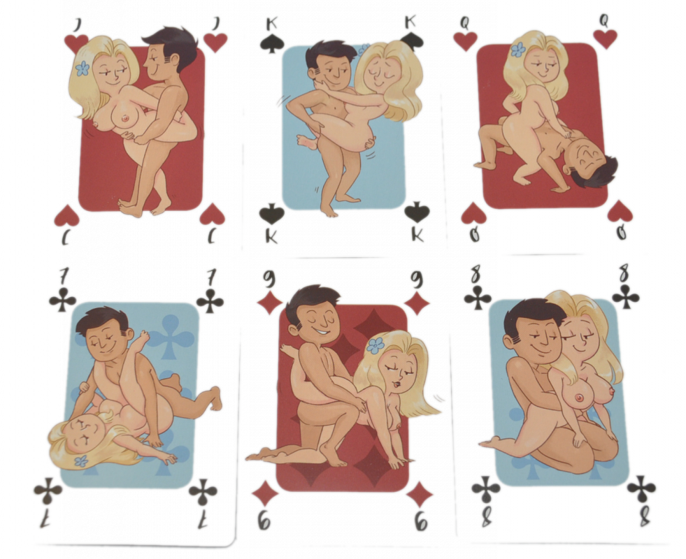 Sexy Kamasutra SET - Kartenspiel 54 Blatt + Liebes Würfel - Sex Game