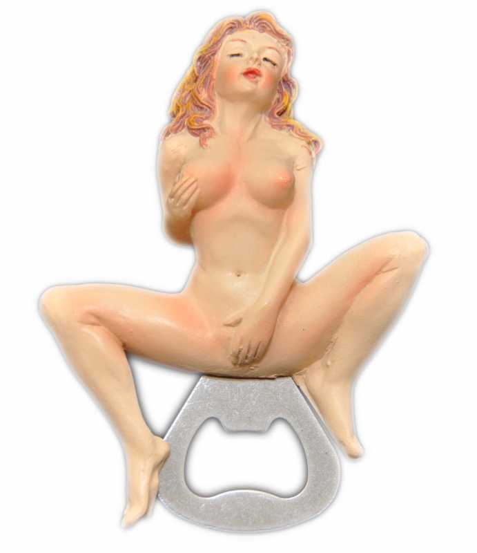 Hardcore Flaschenöffner nackte Frau masturbiert magnetisch Öffner 12 cm