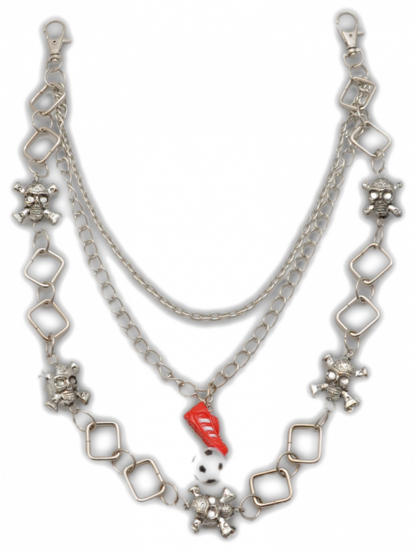 Hosenkette Fußballschuh + Fußball massiv Schlüsselkette BMX Biker Moto-X Schlüssel Kette