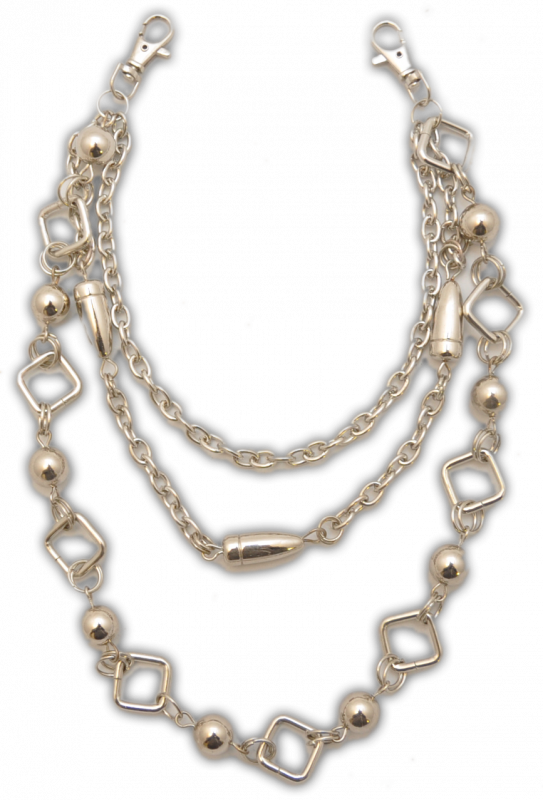 Hosenkette Patronen/Kugeln massiv Schlüsselkette BMX Biker Moto-X Schlüssel Kette
