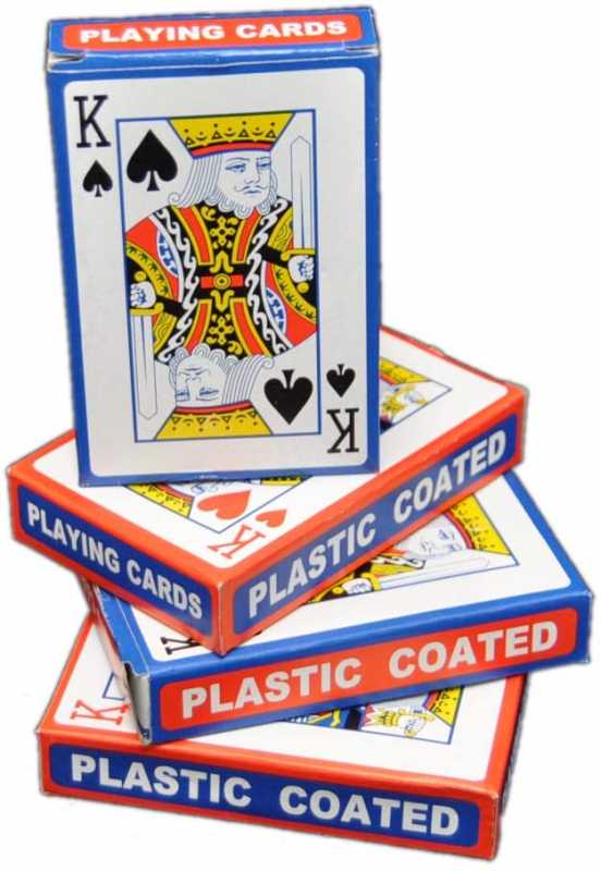 4 x 54 Spielkarten Set (2X Rot & 2X Blau) Bridge Canasta Kartenspiel Poker Skat