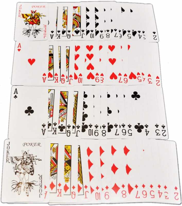 4 x 54 Spielkarten Set (2X Rot & 2X Blau) Bridge Canasta Kartenspiel Poker Skat