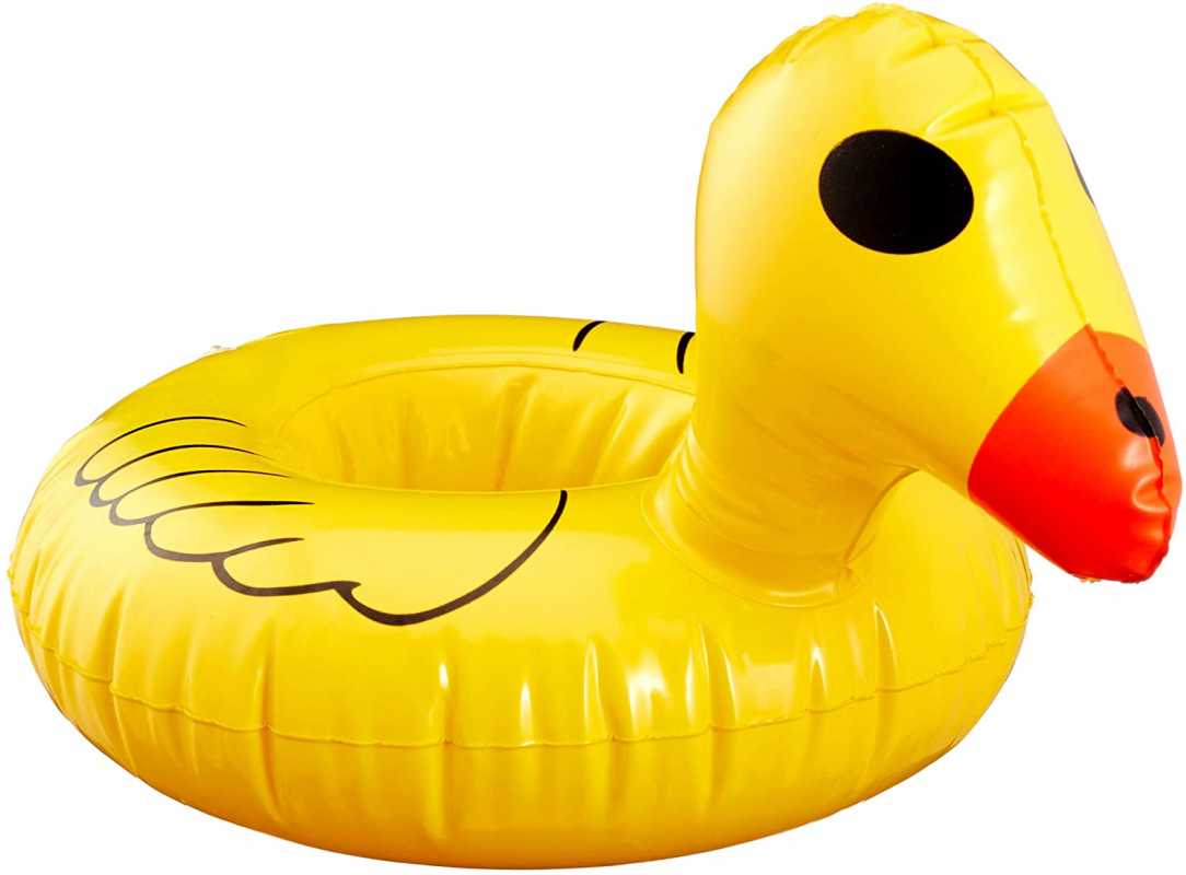 10er Set Ente Getränkehalter / Dosenhalter / Bier Dosen / Halter Pool Party / Sommer Deko - 15CM