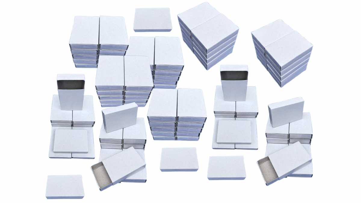100 leere Streichholzschachteln Weiß Seidenmatt 53x37x11 mm | Perfekt zum Basteln, Bekleben & Beschriften | Ohne Reibefläche | Ideal für Hochzeit, Geburtstag, Adventskalender, DIY, Deko & Geschenke