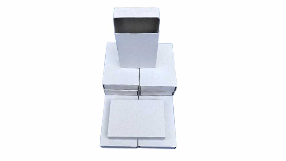 100 leere Streichholzschachteln Weiß Seidenmatt 53x37x11 mm | Perfekt zum Basteln, Bekleben & Beschriften | Ohne Reibefläche | Ideal für Hochzeit, Geburtstag, Adventskalender, DIY, Deko & Geschenke