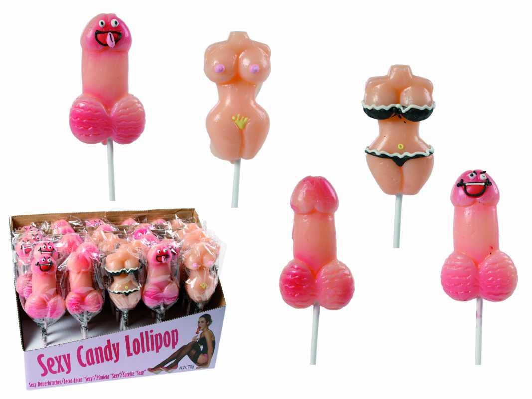 Sexy Dauerlutscher mind. 70 Gramm nackter Frauenkörper Torso