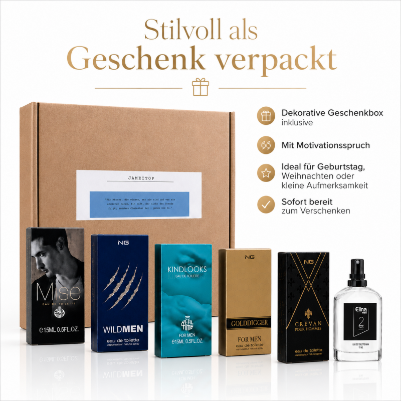 Trend Düfte: Set X 6 (sechs) Parfüm für Herren 15 ML jedes einzeln in Box Zerstäuber Spray - Kopie