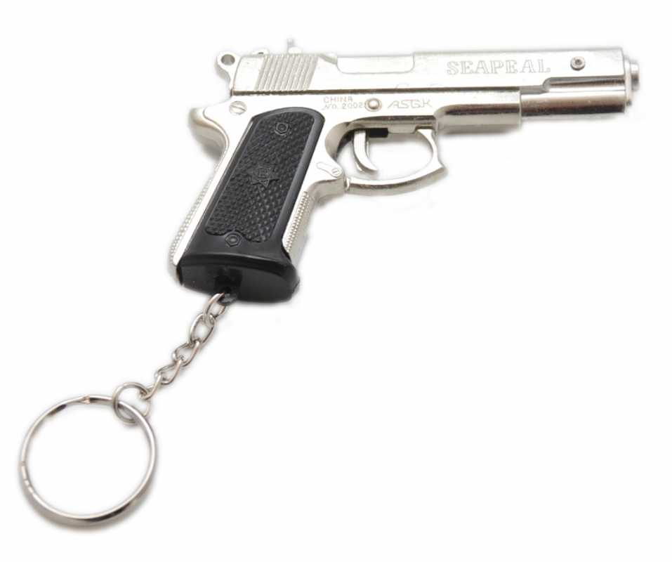Brennstoff-Pistole Schlüsselanhänger Autoschlüssel Metall Gaspistole PKW KFZ 