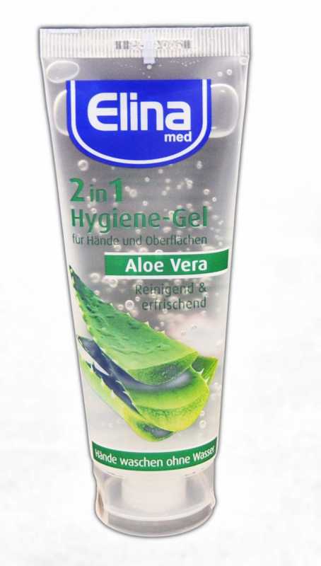 2 X Elina med Aloe Vera Hygiene Gel 75ml 2in1 Tube für Hände & Flächen für Unterwegs (EUR 3,99/100 ml)
